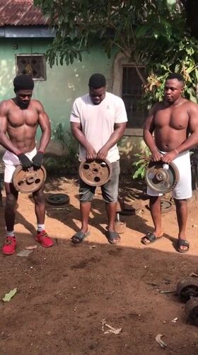 Men conduct morning workout session in Akwanga, Nigeria
