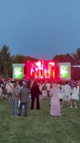 Tsaritsyno Park comes alive with fountains, music, and crowds