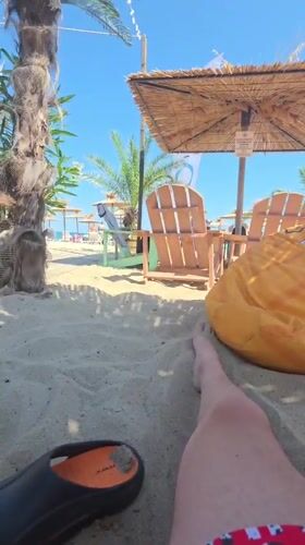 Lazy afternoon on the beach in Varna, Bulgaria