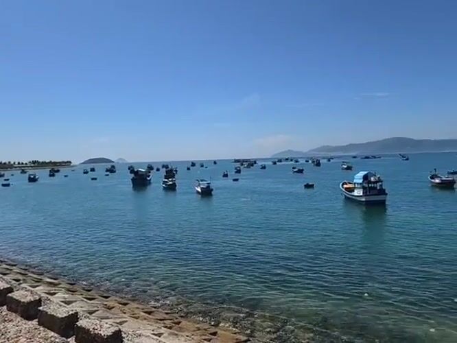 Early morning bay views documented in Nha Trang, Vietnam