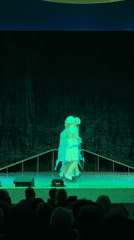 Theatrical dance performance with vocalist staged in Perm theater