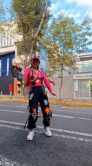 Clown parade entertains streets of Arequipa, Peru