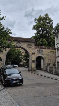 Morning street documentation tour captures historic Regensburg architecture