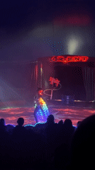 Circus performance captured inside tent in Stara Zagora, Bulgaria