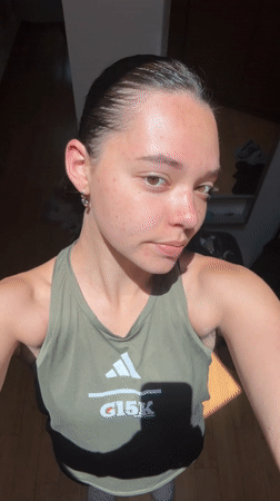 Woman and Pomeranian dog captured in casual videos