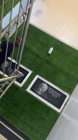 Man descends staircase in Gura Top, Nigeria