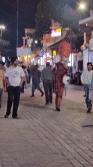 Manali market street buzzing on a summer night