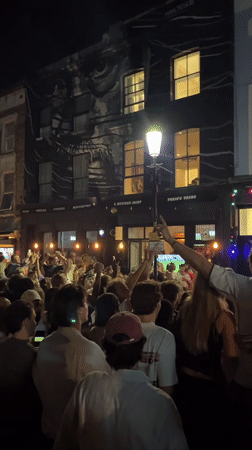 Late-night street celebration erupts in West London