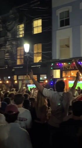 Late-night street celebration erupts in West London