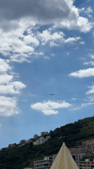 Aircraft spotted flying over Budva, Montenegro hillside