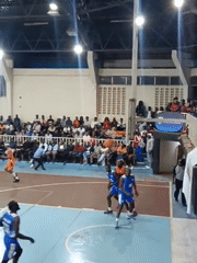 Basketball game featuring Nairobi City Thunder draws crowds to indoor arena