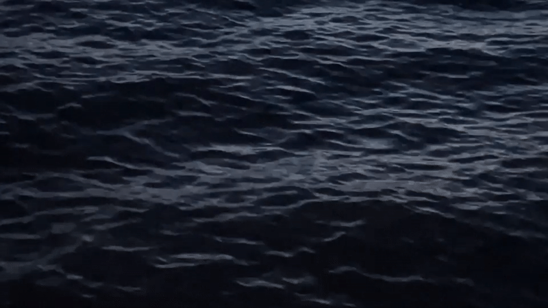 Dark choppy ocean waters recorded at Thai coastal location