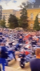 Motorcycle rally draws large crowds in Sofia, Bulgaria