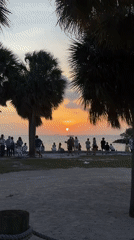 Golden hour at Key Biscayne's Cape Florida beach