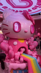 Large Hello Kitty sculpture spotted in Shibuya retail space