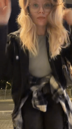 Young woman observed on Tel Aviv street Friday evening