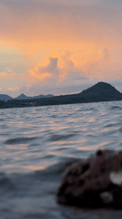 Sunset over the water at Na Thung, Thailand