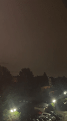 Night urban views captured from elevated position showing residential development