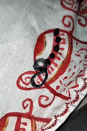 Traditional embroidery work documented in Dhaka crafting session