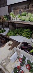 Fresh produce and Balinese buffet documented at Denpasar market