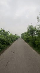 Drive recorded on narrow wet road in Purbachal, Bangladesh