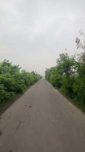 Drive recorded on narrow wet road in Purbachal, Bangladesh