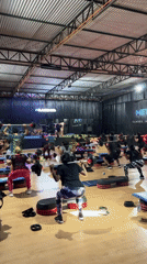 Late-night fitness sessions with DJ setup observed in Arica gym