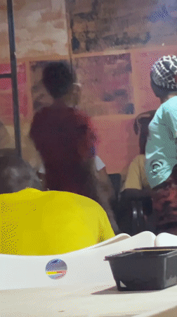 Evening social gathering at restaurant in Obosi, Nigeria