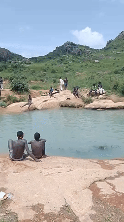Afternoon at Assop Falls, Jos — swimming, washing, and hanging out