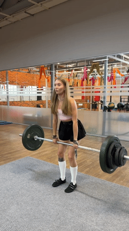 Weightlifting session at a gym in Chaikovsky, Russia