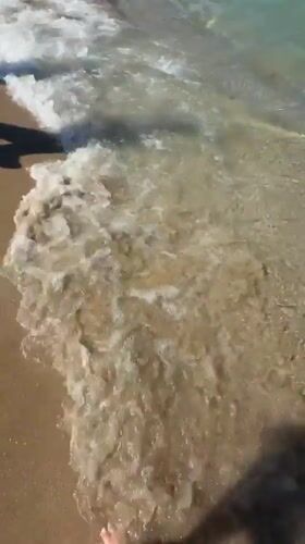 First-person beach walk along the Bulgarian Black Sea coast