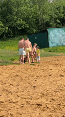 Families enjoy paddleboarding and swimming at Novosinkovo lake park