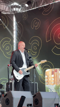 Evening concert performance in Ufa with multi-instrument band