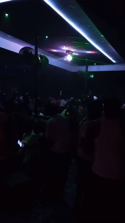 Nightclub gathering with live drumming captured in Lokoja, Nigeria