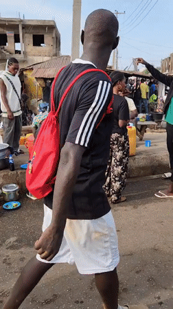 Morning street life captured in Kabong, Nigeria marketplace