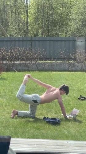 Morning outdoor activities observed in Svetloe, Russia backyard