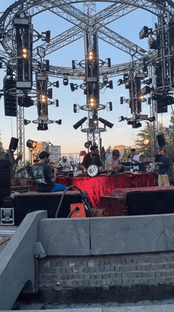 Live DJ and band sets at an outdoor Belgrade music event