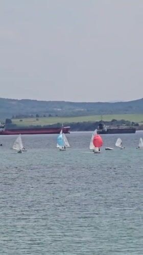 Sailing, swimming, and sun on a busy Burgas Bay day