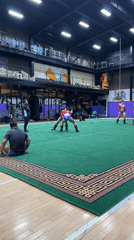 Traditional wrestling practice at a Ulaanbaatar gym