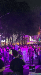 Surabaya Anniversary Parade Draws Crowds with Decorated Cars, Lights