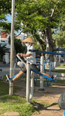 Morning life along Nha Trang's beachfront park and streets