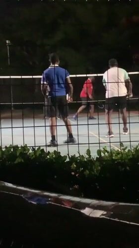 Evening badminton match draws spectators in Galadimawa, Nigeria