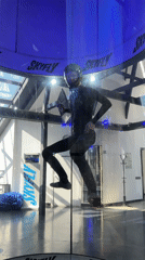 Indoor skydiving session observed at Izhevsk wind tunnel facility