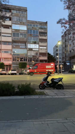 Emergency vehicles respond in Meknes, Morocco urban district