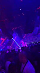 Nightclub performance draws dancing crowd in Varna, Bulgaria
