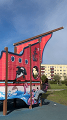 Playground scenes and daily moments captured across unknown locations