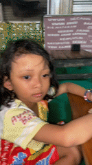 Girl eats noodles at Sidoarjo eatery