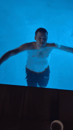 Evening pool scenes captured in Chaikovsky facility