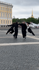 Youth group gathers for photos, dance at St. Petersburg square