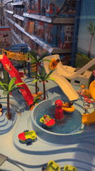Shoppers browse Playmobil and Cars toys in Plovdiv store